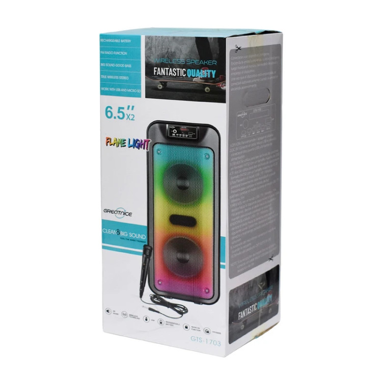 اسپیکر بلوتوثی قابل حمل مدل GTS 1703