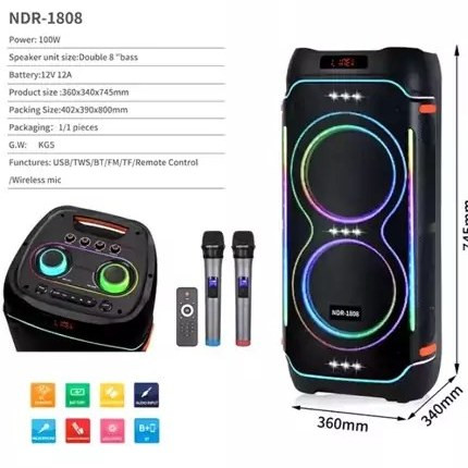 اسپیکر بلوتوثی قابل حمل شارژی NDR-1808