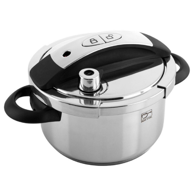 دیگ زودپز استیل کف سه لایه پارس ۴ لیتری مدل شف