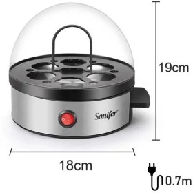 تخم مرغ پز سونیفر مدل SF1501 ظرفیت ۷ با بدنه استیل