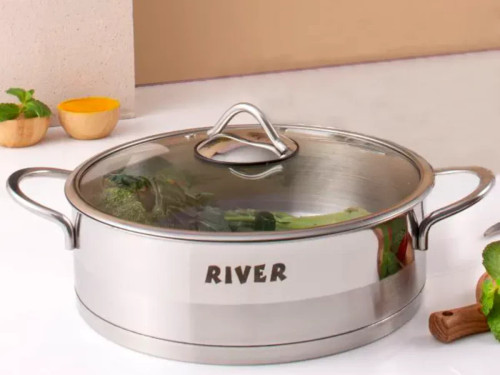 تابه استیل ریور مدل 3867 نیمه مات سایز 24